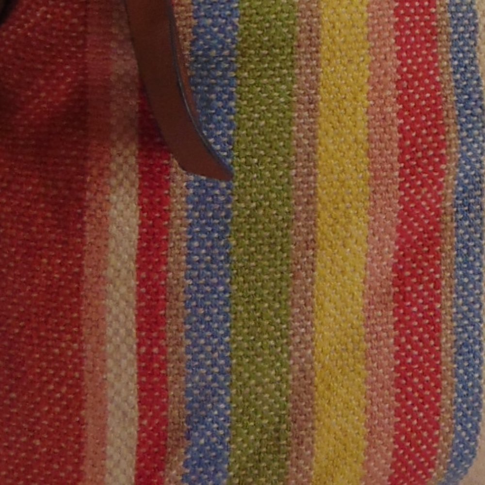 Fossil Multicolored Striped Canvas Shoulder Bag/T… - image 5